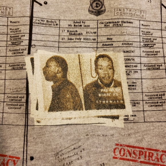 Conspiracy Shirt Tupac MLK Mugshots Lincoln Mens - Picture 10 of 13